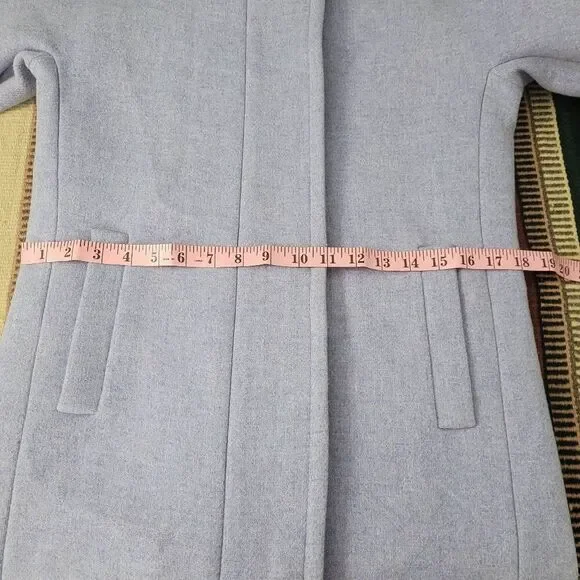 J. Crew Stadium Cloth Cocoon Lilac French Purple Wool Coat Sz 00 Nello Gori B277